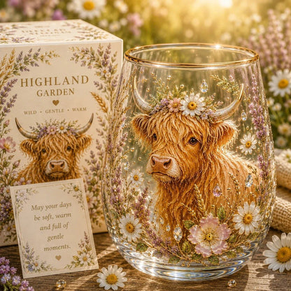 🌸🌿Garden Morning Bliss Glass Tea Cup☀️☕