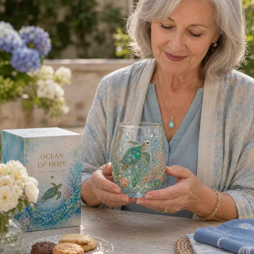 🌸🌿Garden Morning Bliss Glass Tea Cup☀️☕