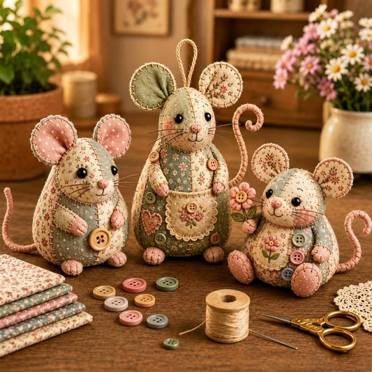 🐭🧵 Patchwork Mouse DIY Kit