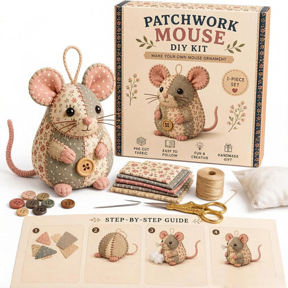 🐭🧵 Patchwork Mouse DIY Kit