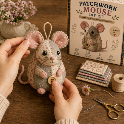 🐭🧵 Patchwork Mouse DIY Kit