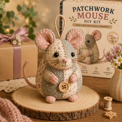 🐭🧵 Patchwork Mouse DIY Kit