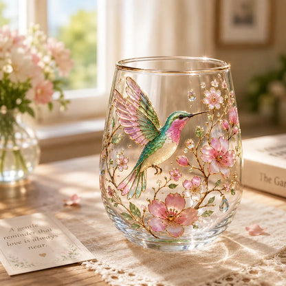 🌸🌿Garden Morning Bliss Glass Tea Cup☀️☕