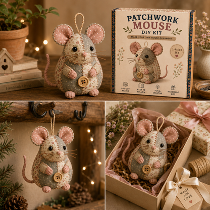 🐭🧵 Patchwork Mouse DIY Kit